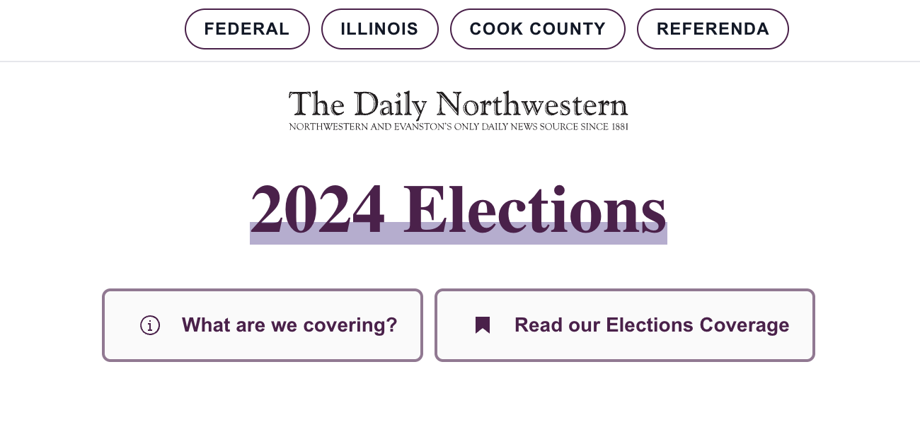 Thumbnail for Daily Northwestern 2024 Elections